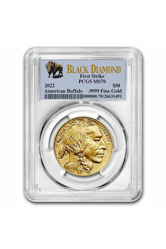 2022 1 oz Gold Buffalo MS-70 PCGS (FS, Black Diamond)
