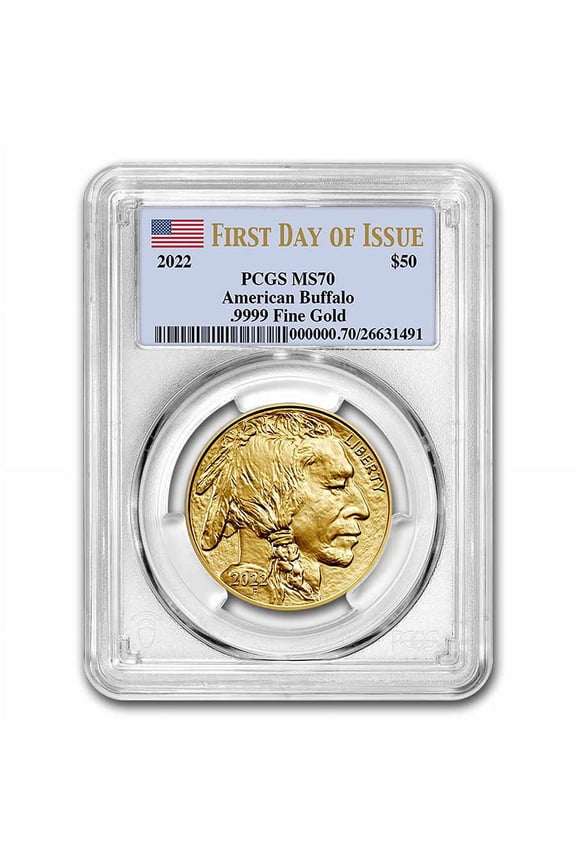 2022 1 oz Gold Buffalo MS-70 PCGS (First Day of Issue)