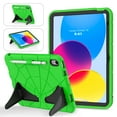 thumbnail image 1 of for 2022 10.9 inch iPad 10 th Generation Case with Pencil Holder & Stand, Handle Design Heavy Duty Shockproof Rugged 10.9" 10 Gen Cover for Kids Boy Children, Green+Black, 1 of 8