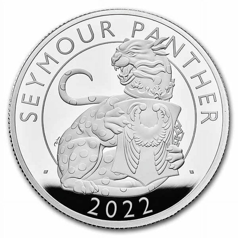 2022年 2OZ ロイヤルチューダービースト銀貨 2022 Royal Mint 2 oz Silver Seymour Panther Proof Coin - Limited