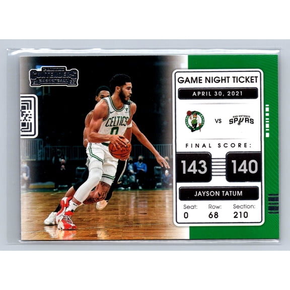 2021-22 Panini Contenders Jayson Tatum Boston Celtics Game Night Ticket #18 Basketball Card