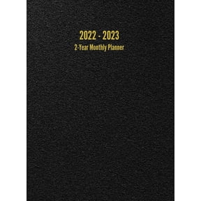 2022 - 2023 2-Year Monthly Planner: 24-Month Calendar (Black) - Large, (Hardcover)