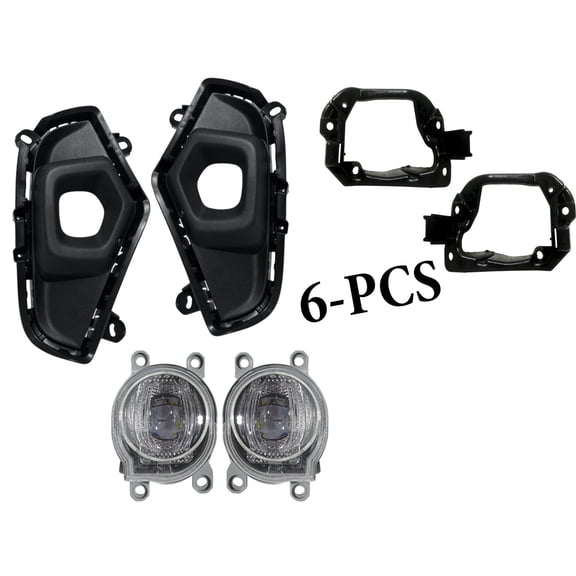 2022 2023 2024 Compatible With Toyota Rav4 XLE Premium Front Bumper Fog Light Lamp With Cover & Bracket LED Left Right Driver Passenger Set