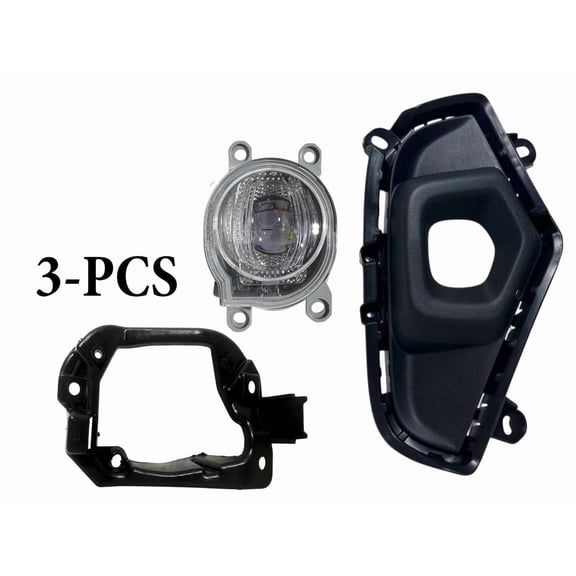 2022 2023 2024 Compatible With Toyota Rav4 XLE Premium Front Bumper Fog Light Lamp With Cover & Bracket LED Right Passenger Side