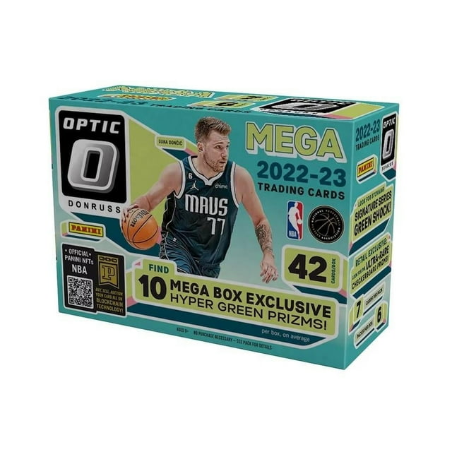 20222023 Panini Donruss Optic NBA Trading Cards Exclusive Mega Box with Hyper Green Prizms