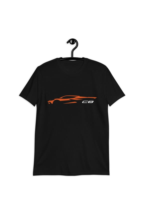 2022 2023 vette C8 Outline Silhouette Sebring Amplify Orange Vette T-Shirt