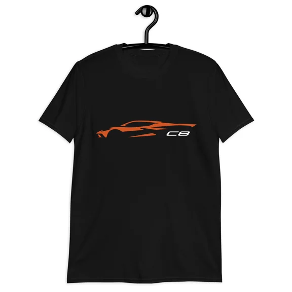 2022 2023 vette C8 Outline Silhouette Sebring Amplify Orange Vette T-Shirt