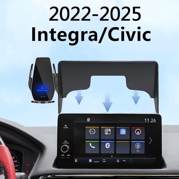 2022-2025 For Honda Integra Civic Car Screen Phone Holder Wireless Charger Navigation Modification Interior 9 Inch Size