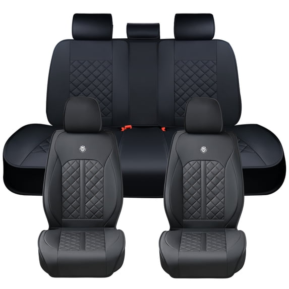 2022-2026 Car Seat Cover for TOYOTA COROLLA CROSS , Waterproof Leather Full Set of 5 Seats Easy to Clean and Install Suitable for All Seasons, Black Car Seat Covers, Only L, LE, XLE