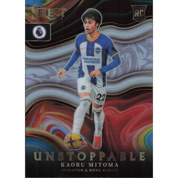 2022-23 PANINI SELECT PREMIER LEAGUE UNSTOPPABLE PRIZM #4 KAORU MITOMA RC BRIGHTON & HOVE ALBION