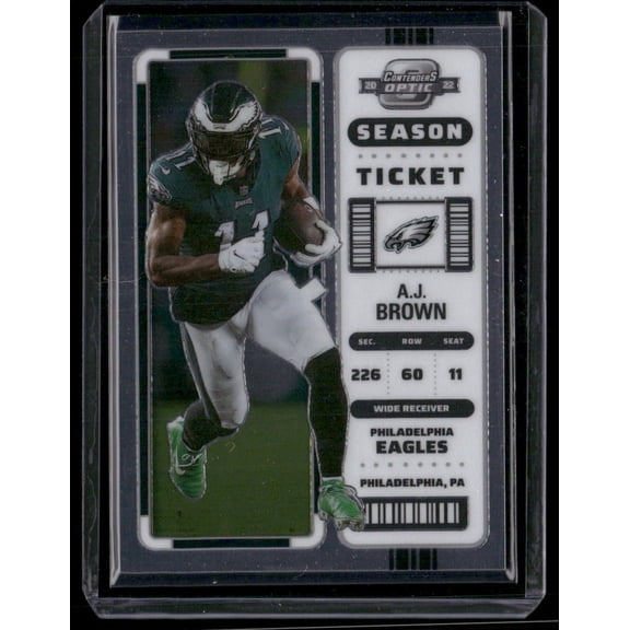 2022 Panini Contenders Optic A.J. Brown Season Ticket #44 Philadelphia Eagles Football Card