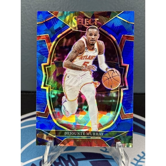2022-23 Panini Select Dejounte Murray #2 Blue Cracked Ice Prizms