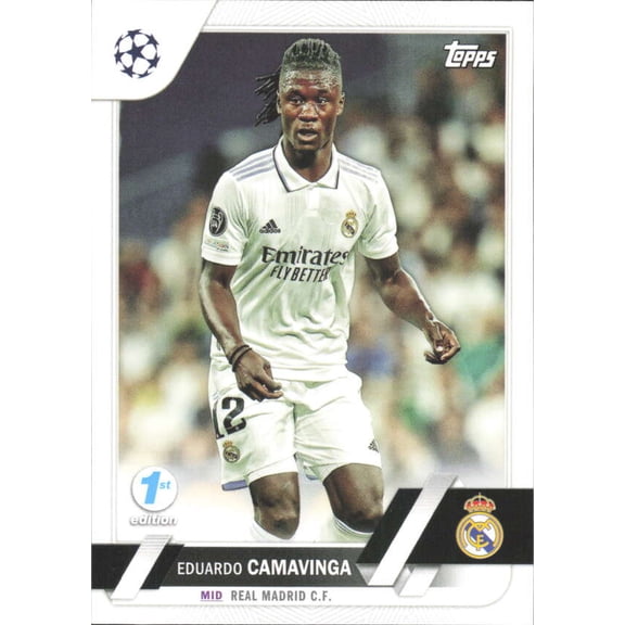 2022-23 TOPPS UEFA CLUB COMPETIONS 1ST EDITION #12 EDUARDO CAMAVINGA REAL MADRID CF