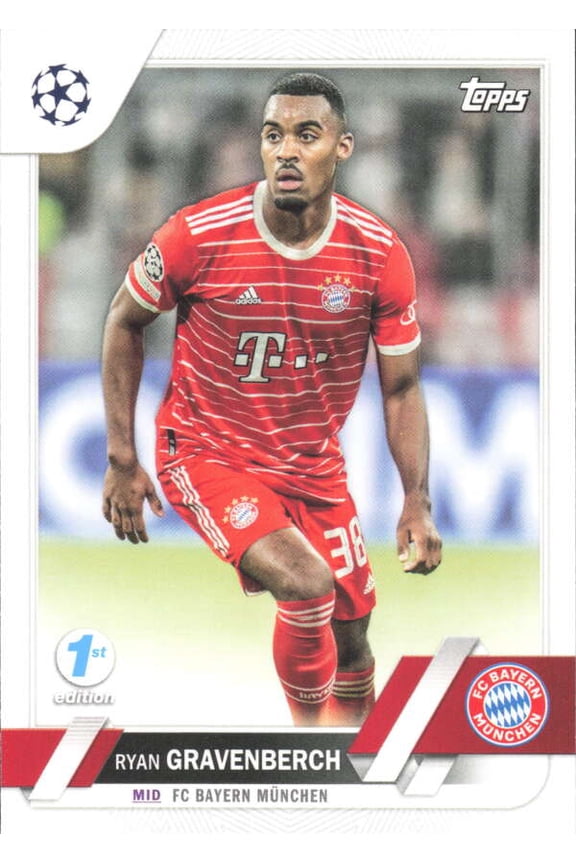 2022-23 TOPPS UEFA CLUB COMPETIONS 1ST EDITION #120 RYAN GRAVENBERCH FC BAYERN MUNCHEN