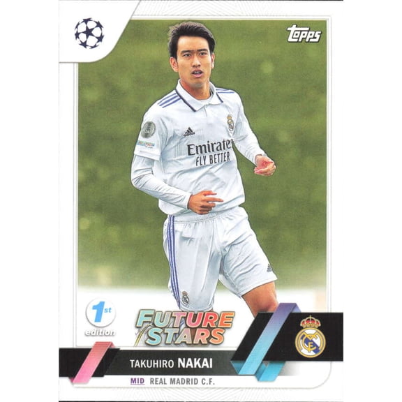 2022-23 TOPPS UEFA CLUB COMPETIONS 1ST EDITION #131 TAKUHIRO NAKAI REAL MADRID CF