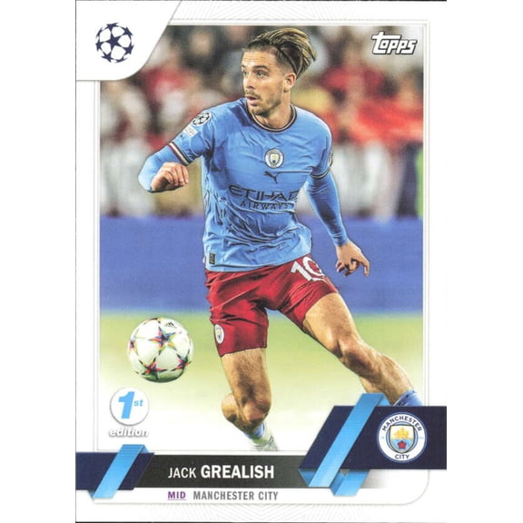 2022-23 TOPPS UEFA CLUB COMPETIONS 1ST EDITION #142 JACK GREALISH MANCHESTER CITY
