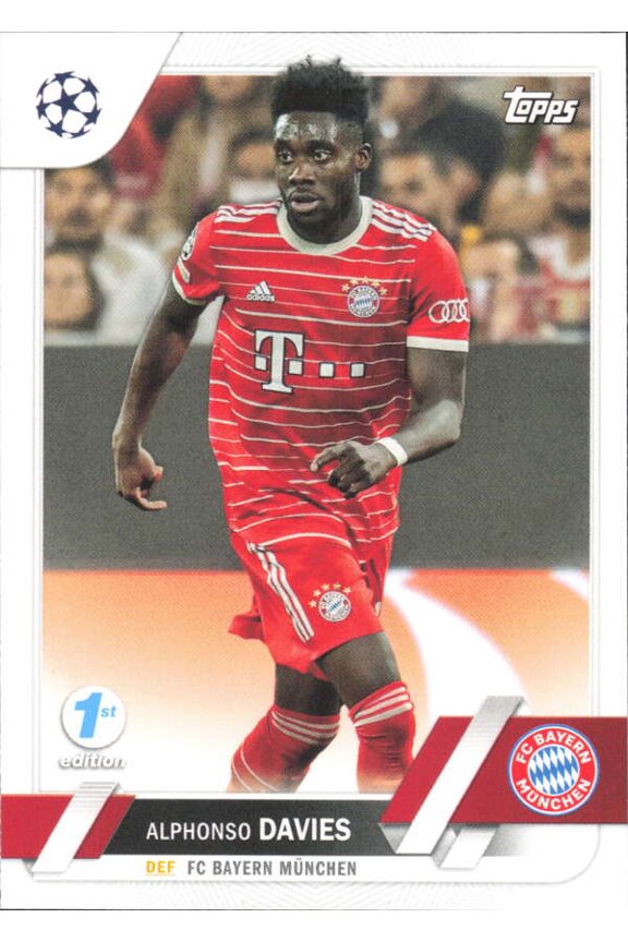 2022-23 TOPPS UEFA CLUB COMPETIONS 1ST EDITION #162 ALPHONSO DAVIES FC BAYERN MUNCHEN