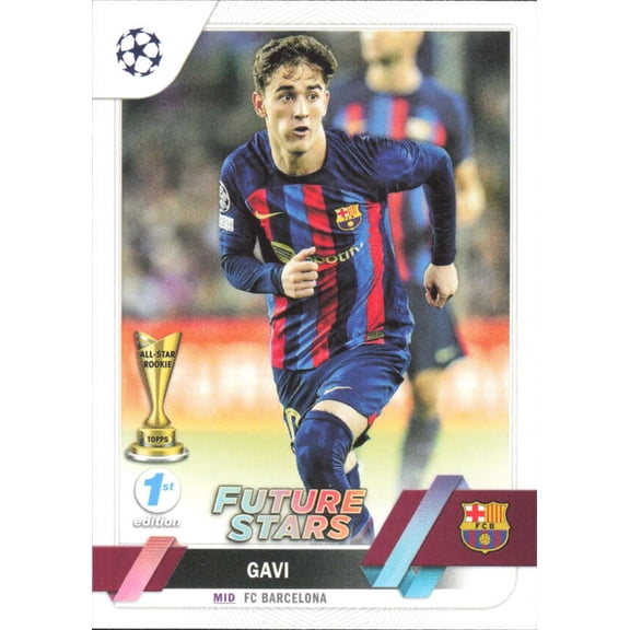 2022-23 TOPPS UEFA CLUB COMPETIONS 1ST EDITION #178 GAVI RC FC BARCELONA