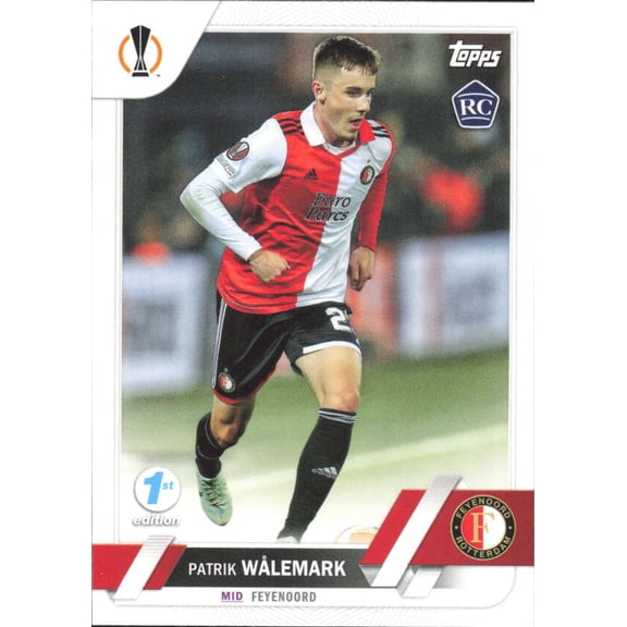 2022-23 TOPPS UEFA CLUB COMPETIONS 1ST EDITION #182 PATRIK WALEMARK RC FEYENOORD