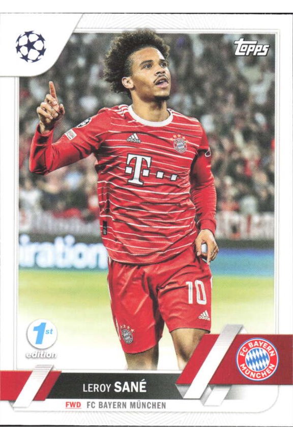 2022-23 TOPPS UEFA CLUB COMPETIONS 1ST EDITION #196 LEROY SANE FC BAYERN MUNCHEN