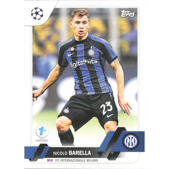 2022-23 TOPPS UEFA CLUB COMPETIONS 1ST EDITION #23 NICOLO BARELLA INTER MILAN