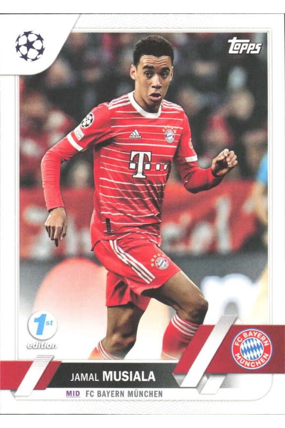 2022-23 TOPPS UEFA CLUB COMPETIONS 1ST EDITION #42 JAMAL MUSIALA FC BAYERN MUNCHEN