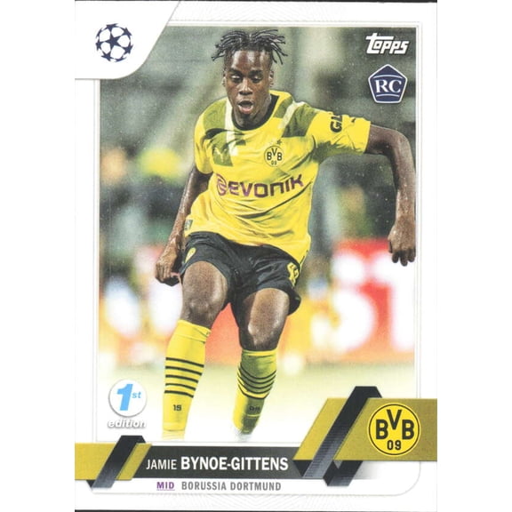 2022-23 TOPPS UEFA CLUB COMPETIONS 1ST EDITION #43 JAMIE BYNOE-GITTENS RC BORUSSIA DORTMUND
