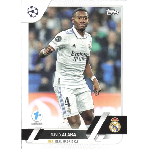 2022-23 TOPPS UEFA CLUB COMPETIONS 1ST EDITION #82 DAVID ALABA REAL MADRID CF