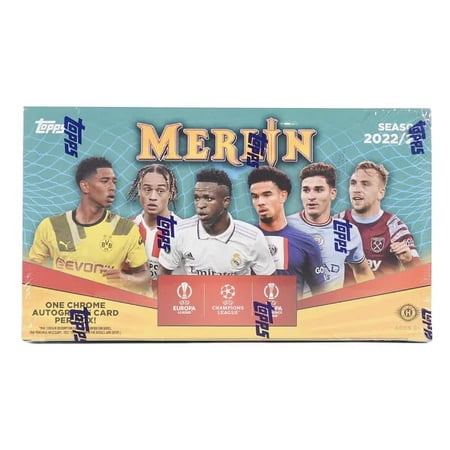 2022/23 Topps UEFA Club Competitions Merlin Chrome Soccer Hobby Box