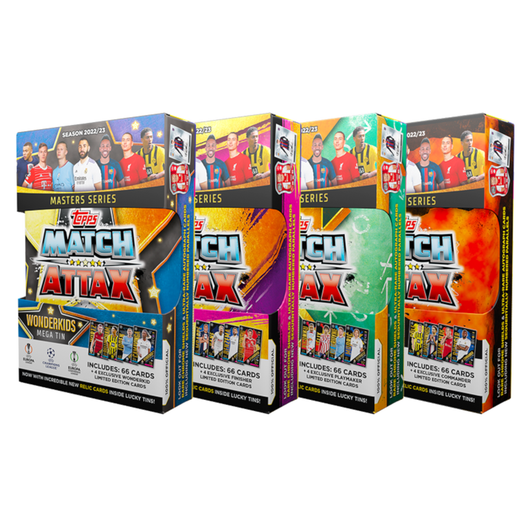 match attax limited edition cards 2022 2023 Topps COMMANDERS UEFA Champions League Soccer Trading Card Game Sealed MEGA MASTERS SERIES 90 Card Collector Tin - Includes 4 EXCLUSIVE showcasing the most explosive wide players in Europe Topps Match Attax 2024/25 Gold