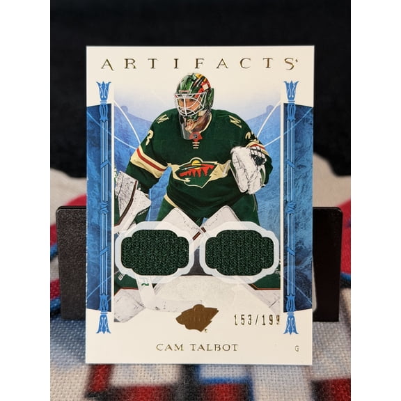 2022-23 Upper Deck Artifacts Cam Talbot #140 153/199 Jersey Relic Minnesota Wild