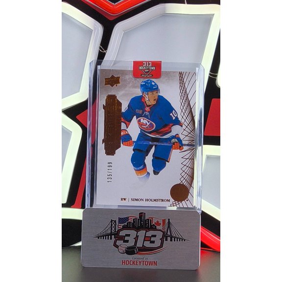2022-23 Upper Deck Premier Simon Holmstrom #144 135/199 New York Islanders Hockey Card New York Islanders NHL Ice Hockey Trading Card