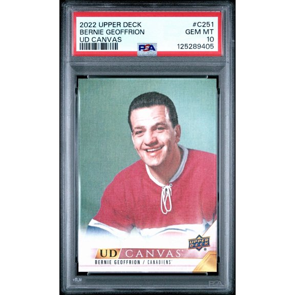 2022-23 Upper Deck UD Canvas Bernie Geoffrion #C251 Retired PSA 10
