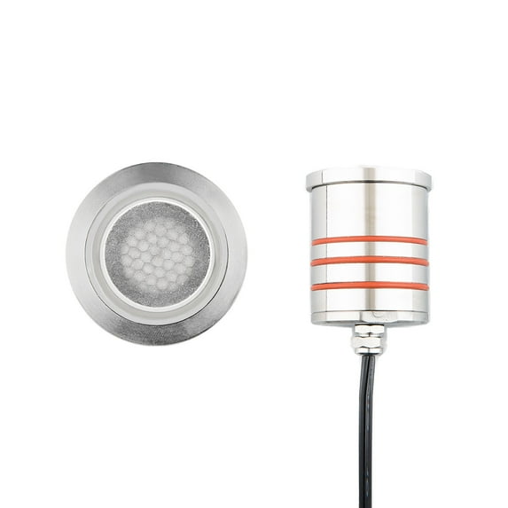 2022-30SS-WAC Lighting-12V 4W 1 LED Round Indicator Light with Honeycomb Louver-2.75 Inches Wide by 3.13 Inches High-Stainless Steel Finish