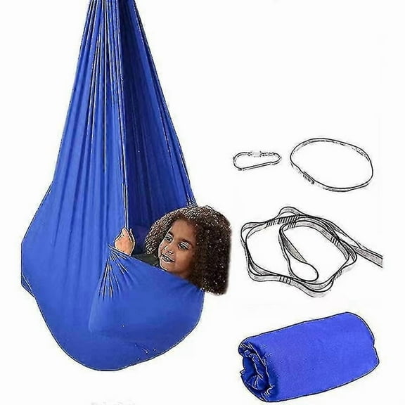 2022 Aerial Yoga Swing Set Hammock Kit for Flexibility Pain Relief100*280CMDeep blue