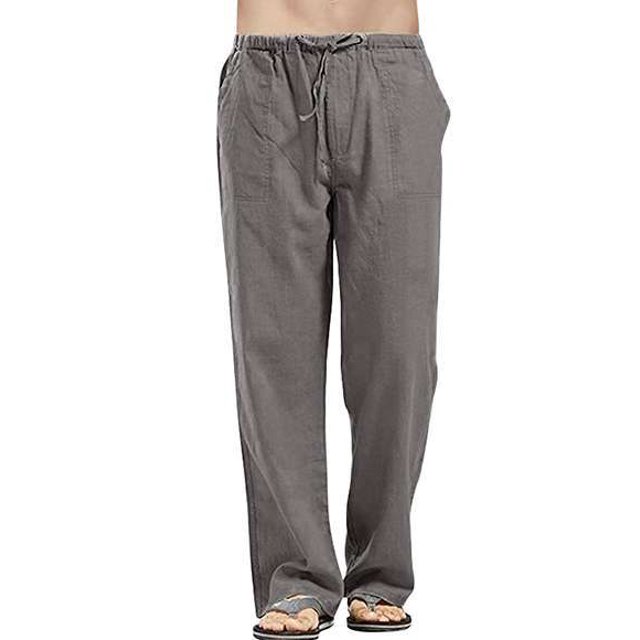 2022 Amazon ebay hot men‘s linen large size pocket trousers (Factory