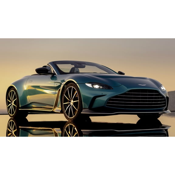 2022 Aston Martin V12 Vantage Roadster Car - 20x30 Inch Glossy Laminated Poster - Stunning Detail and Bold Colors