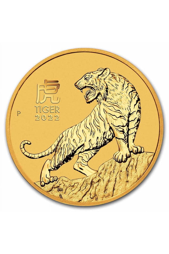 2022 Australia 1 oz Gold Lunar Tiger BU (Series III)