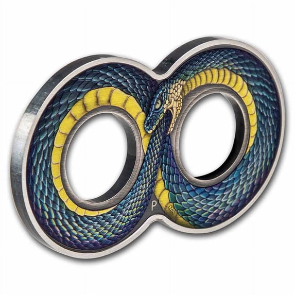 2022 Australia 2 oz Silver Ouroboros (Antiqued)