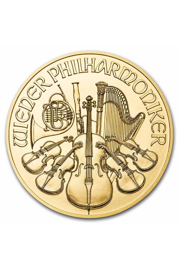 2022 Austria 1/25 oz Gold Philharmonic BU