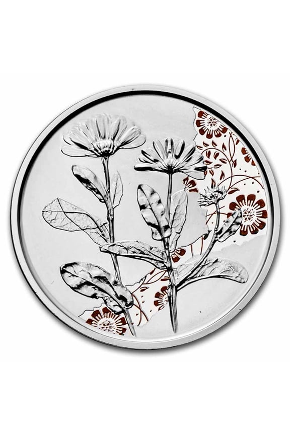 2022 Austria Proof Silver 10 Language of Flowers (Marigold)
