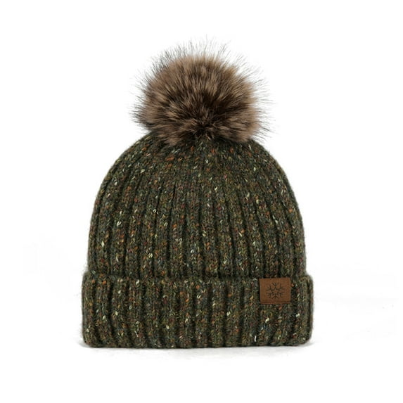 2022 Autumn And Winter New Wool Plus Fluff Ball Knitted Hat Outdoor Warm Cold Protection Ear Cover Head Wool Cap