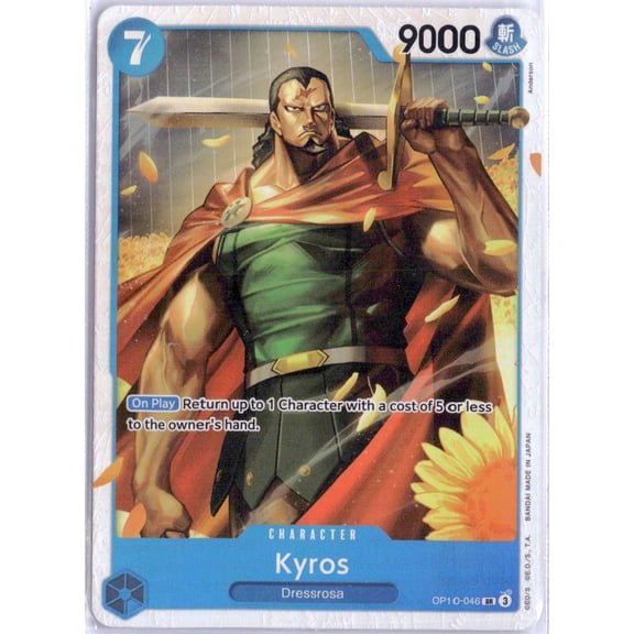 2022 Bandai One Piece Card Game Romance Dawn Kyros English Trading Card