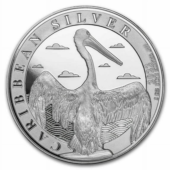 2022 Barbados 1 oz Silver Caribbean Pelican BU