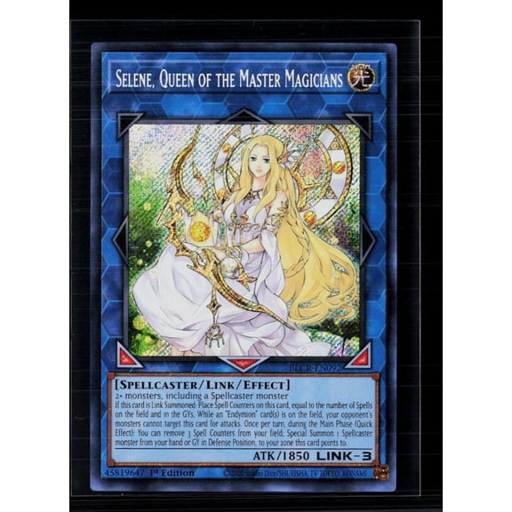 2022 Battles of Legend Crystal Revenge Lightly Played Selene Queen of the Master Magicians Starlight Rare 1st Ed Yu-Gi-O