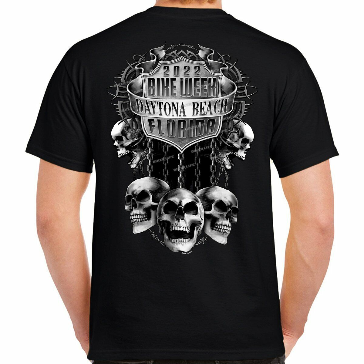 2022 Bike Week Daytona Beach Chained Skull TShirt