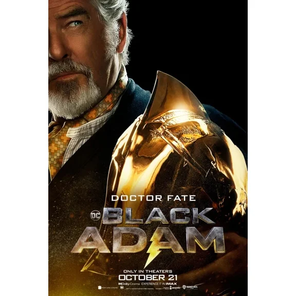 2022 Black Adam Movie Poster Dwayne Johnson Hawkman Doctor Fate Dc UNFRAMED PAPER POSTER