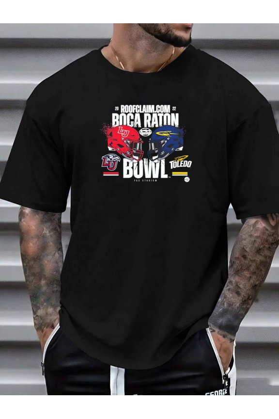 2022 Boca Raton Bowl Liberty Flames vs Toledo Rockets Game Day T-Shirt Unisex, for men & women, up to size 5XL