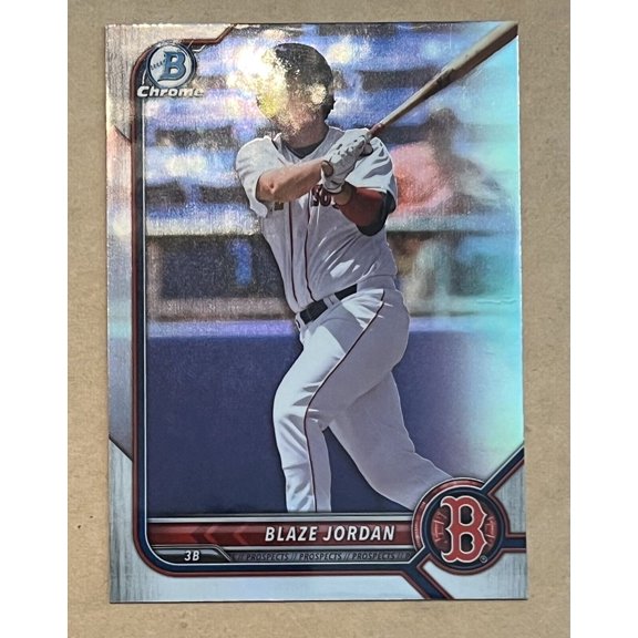 2022 Bowman Blaze Jordan BDC-24 Chrome Refractor Boston Red Sox Baseball Card