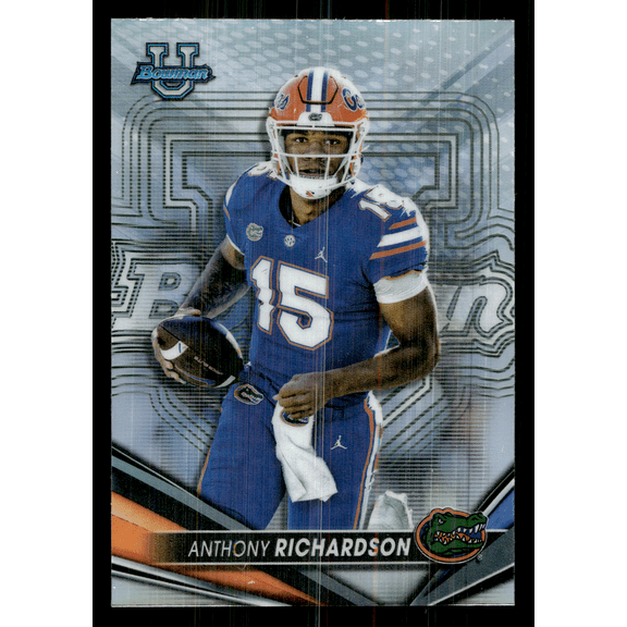 2022 Bowman University Anthony Richardson #91 Refractor Trading Card Florida Gators NCAA Football